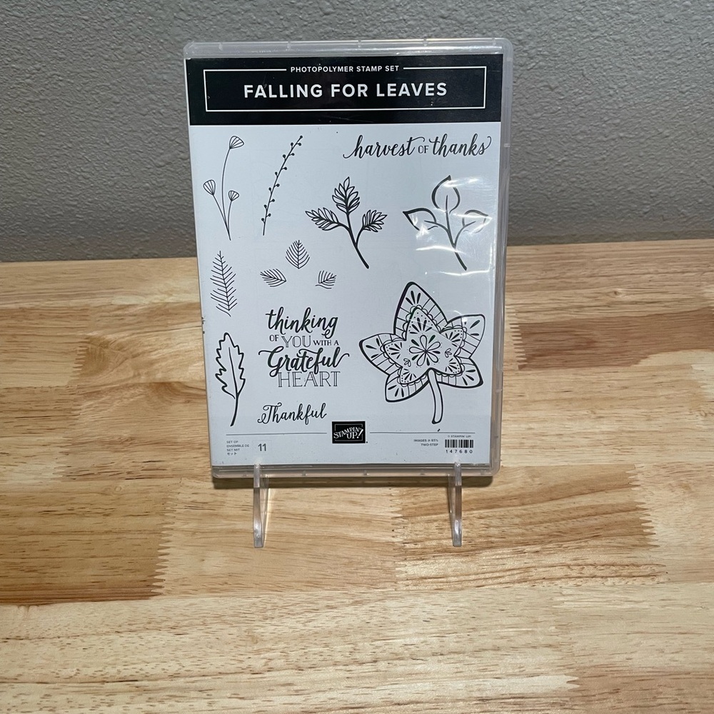 ❤️🔥3/$12❤️🔥Stampin’ Up! Falling for Leaves Photopolymer Stamp Set - UC